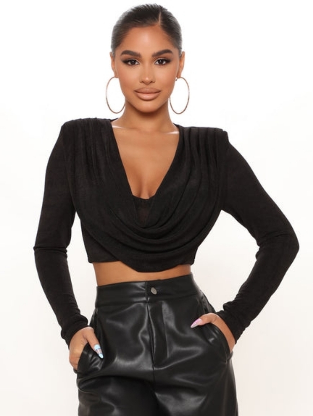GIORGIA Black Crop Top M/L